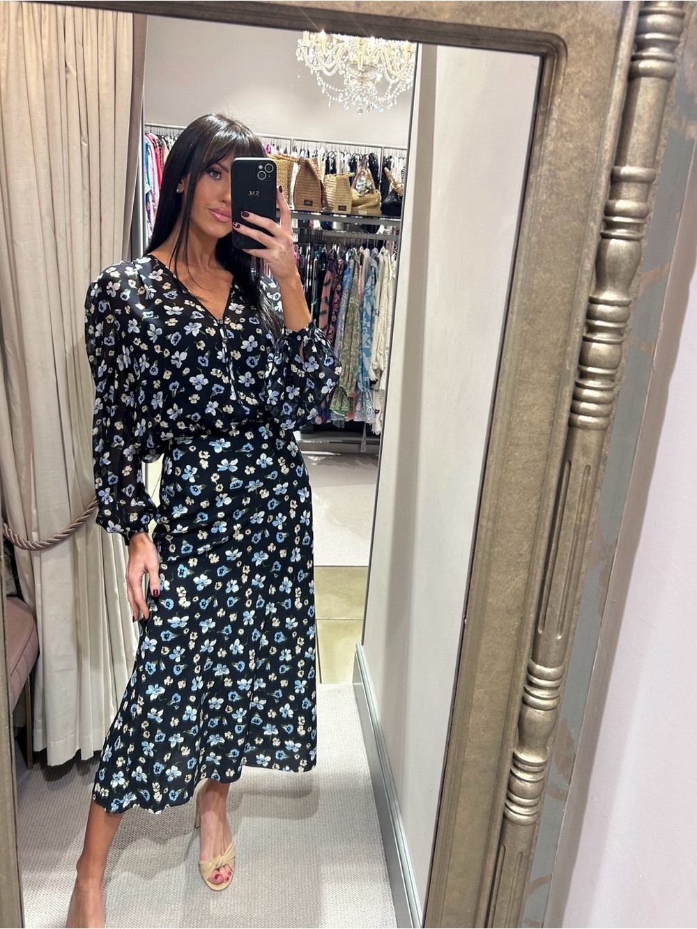 NWT $498 Veronica Beard Clover Silk Floral Midi-Skirt - Picture 3 of 9